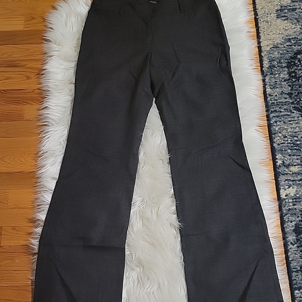 Ann Taylor Black Plaid Dress Pants